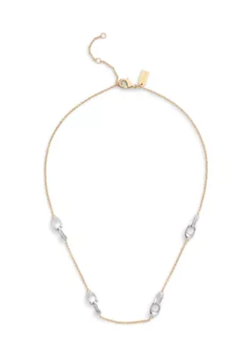 Signature Pavé C Strand Necklace