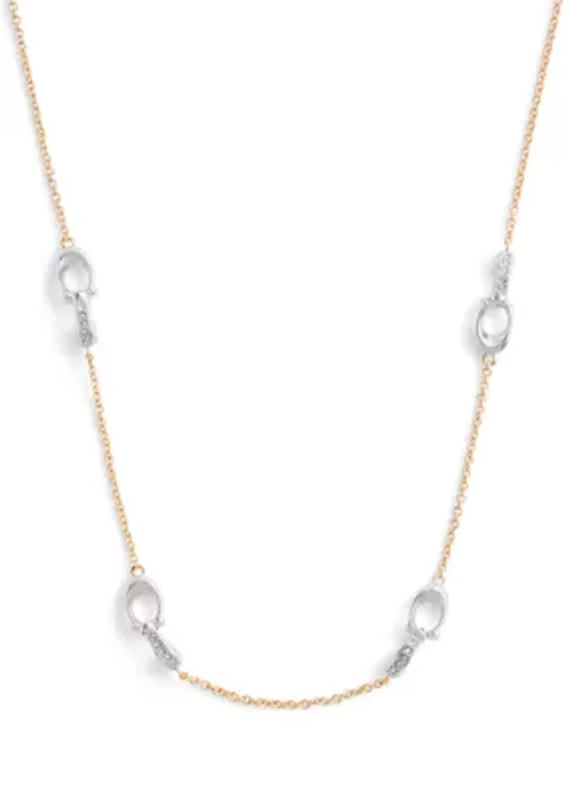 Signature Pavé C Strand Necklace