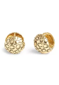 Signature Quilted Orb Huggie Earrings