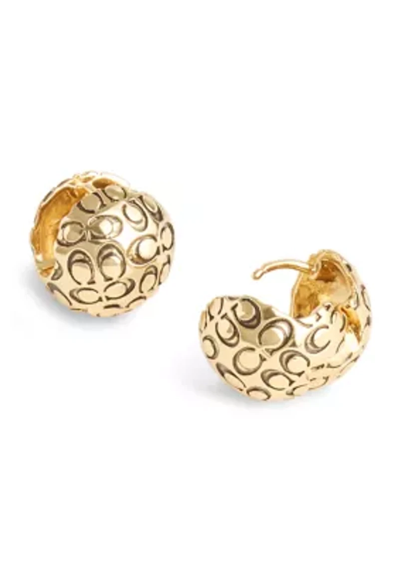 Signature Quilted Orb Huggie Earrings