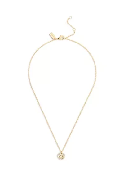 Signature C Pavé Heart Pendant Necklace
