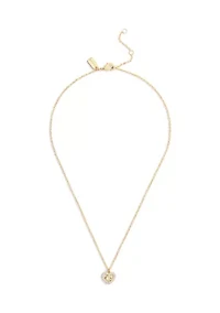 Signature C Pavé Heart Pendant Necklace