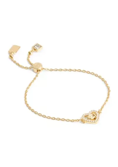 Signature C Pavé Heart Slider Bracelet