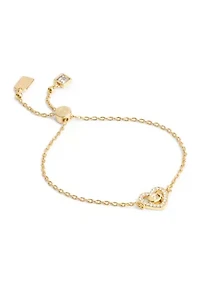 Signature C Pavé Heart Slider Bracelet
