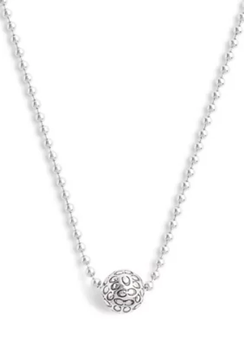 Signature Quilted Orb Pendant Necklace