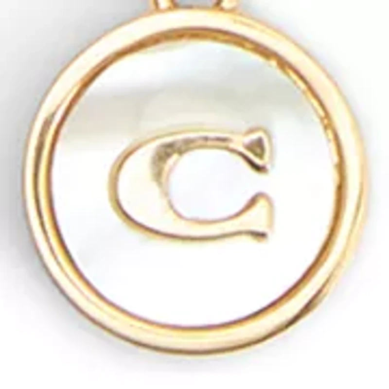 Signature Mother of Pearl Coin Pendant Necklace