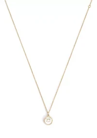 Signature Mother of Pearl Coin Pendant Necklace