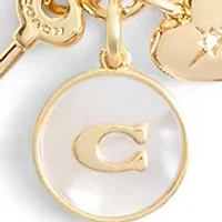 Signature Mother of Pearl Coin Charm Y Necklace
