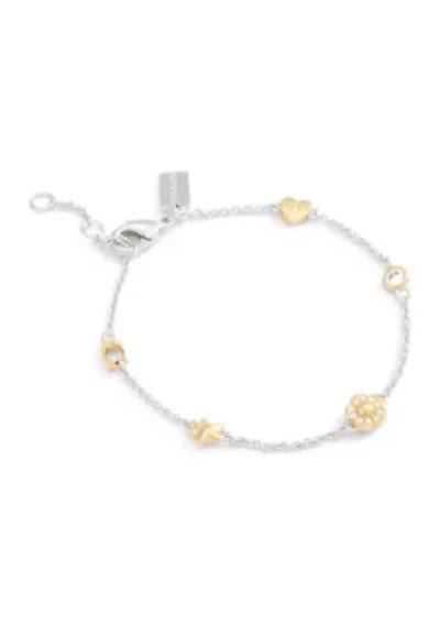 Signature Tea Rose Heart Strand Bracelet