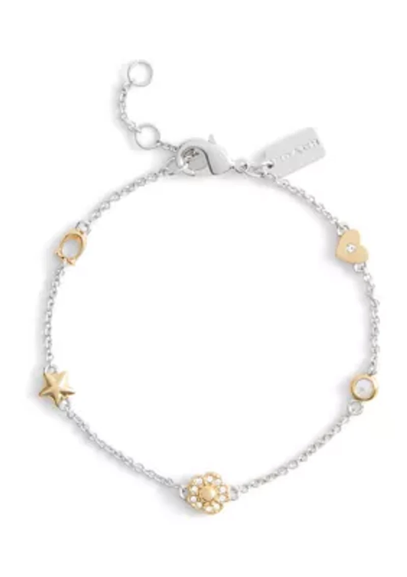Signature Tea Rose Heart Strand Bracelet
