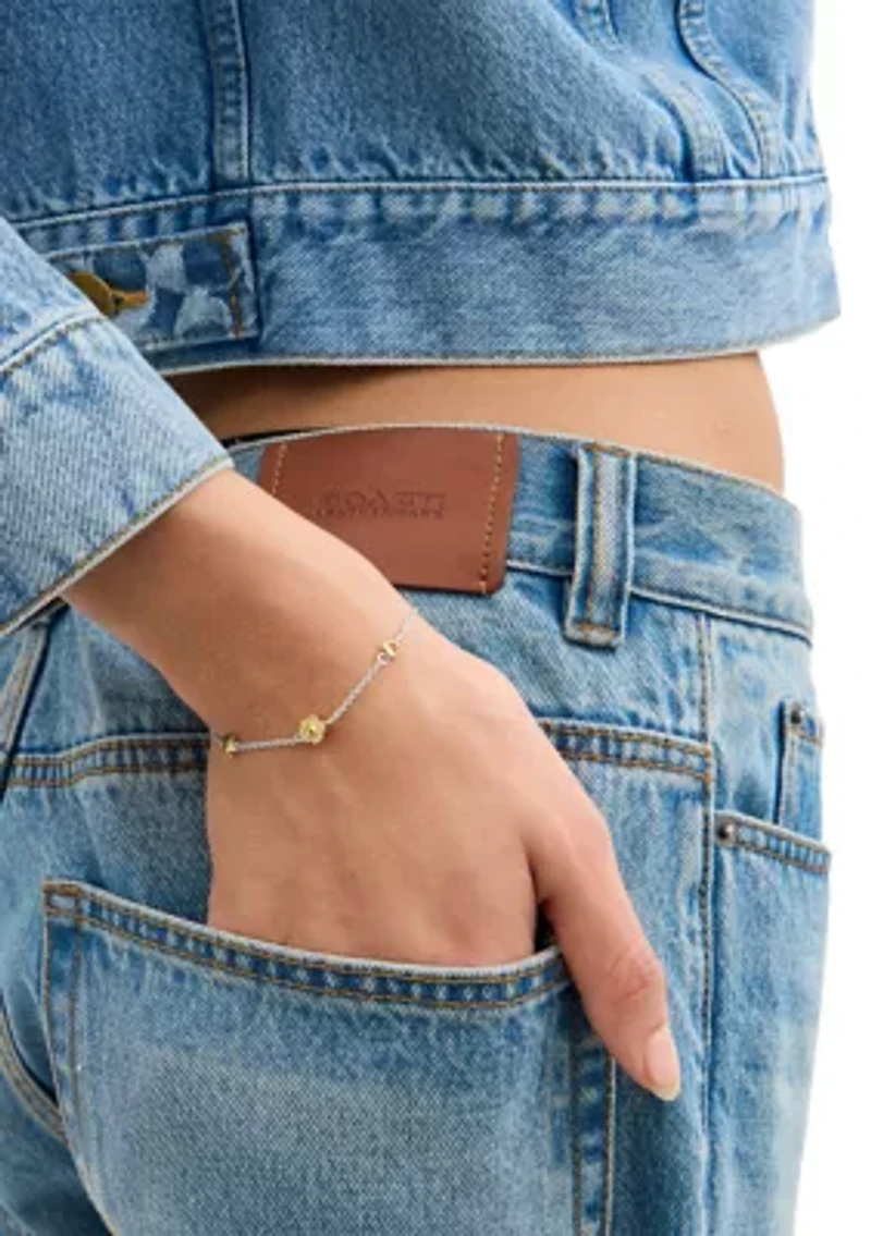 Signature Tea Rose Heart Strand Bracelet