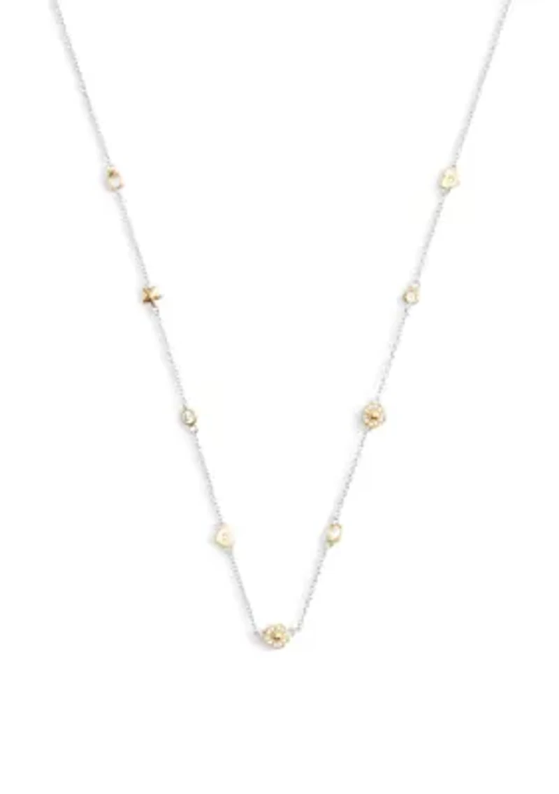 Signature Tea Rose & Heart Strand Necklace