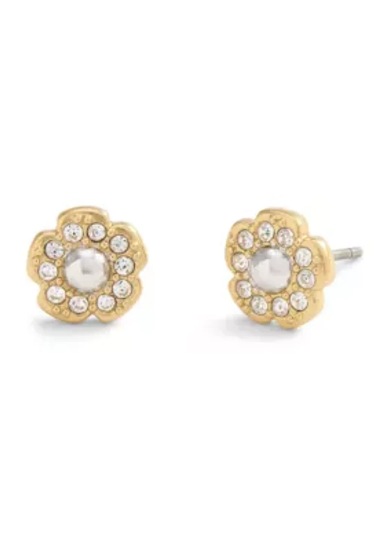 Signature Mini Tea Rose Stud Earrings