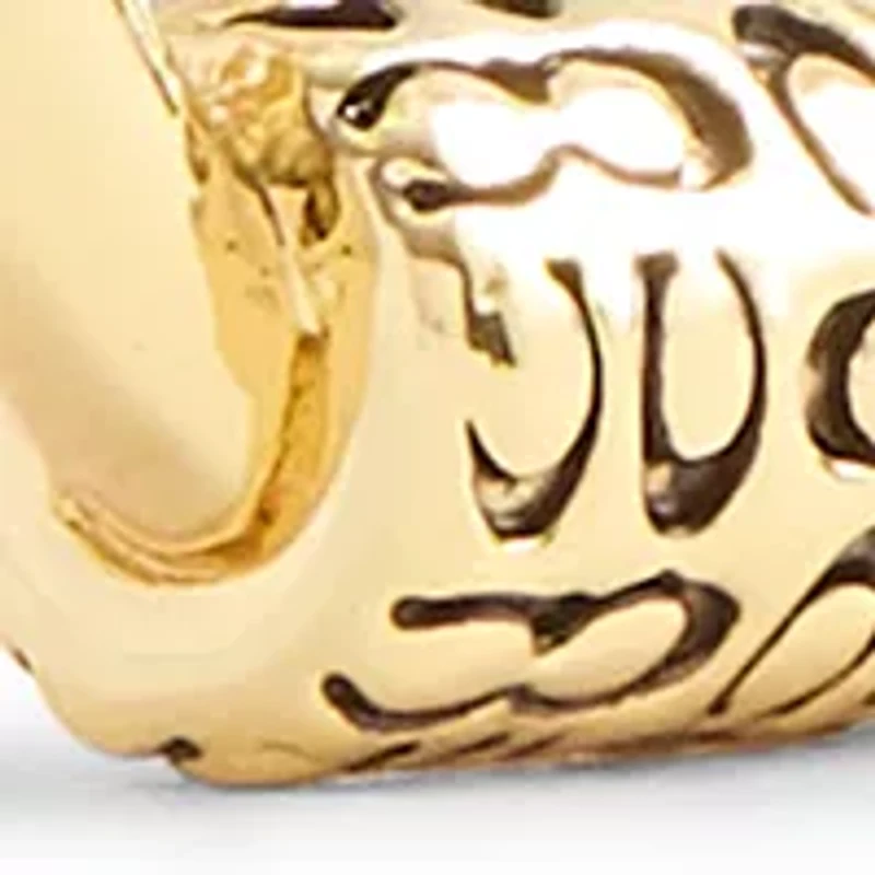 Signature Quilted Tube Huggie Earrings