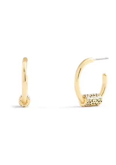 Signature Quilted Tube Huggie Earrings