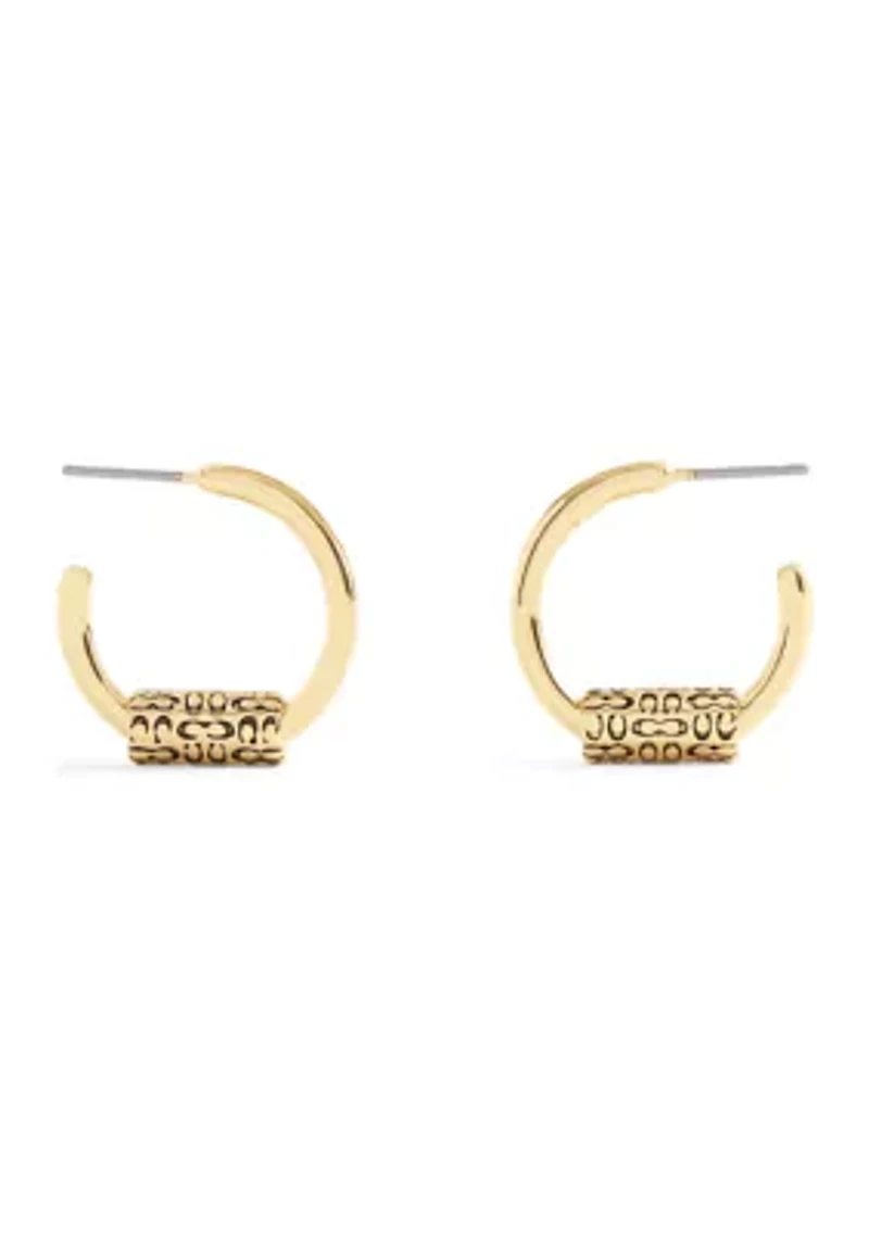Signature Quilted Tube Huggie Earrings