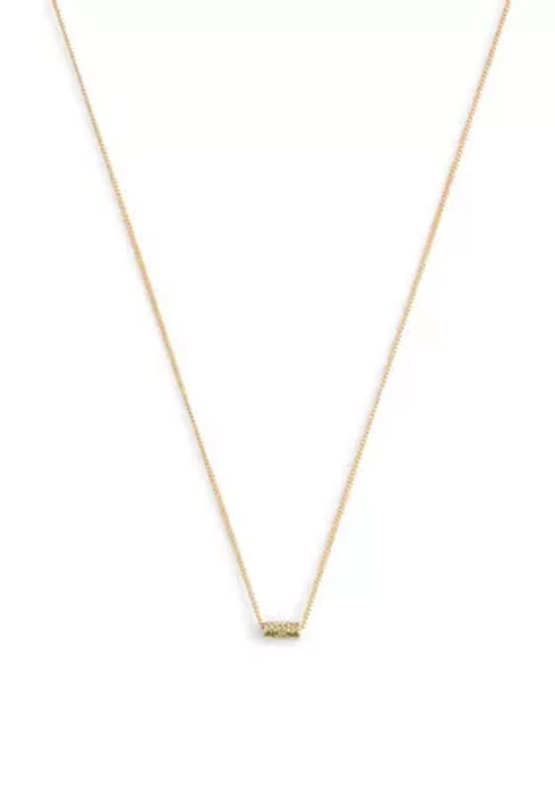 Signature Quilted Tube Pendant Necklace