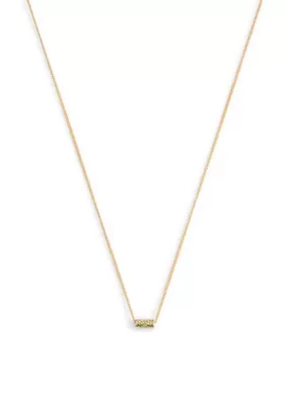 Signature Quilted Tube Pendant Necklace