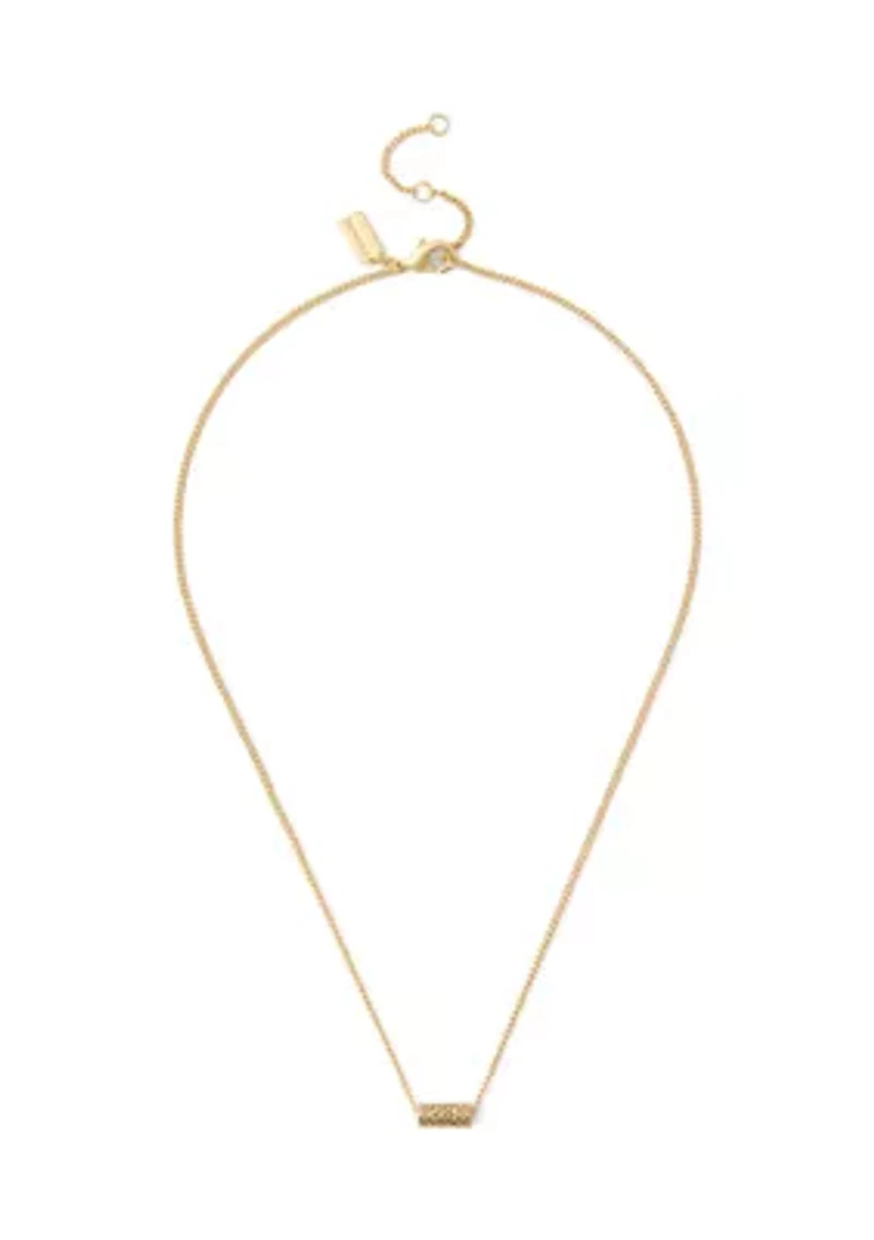 Signature Quilted Tube Pendant Necklace