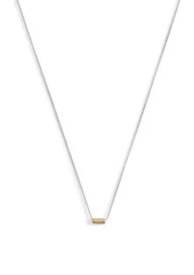 Signature Quilted Tube Pendant Necklace