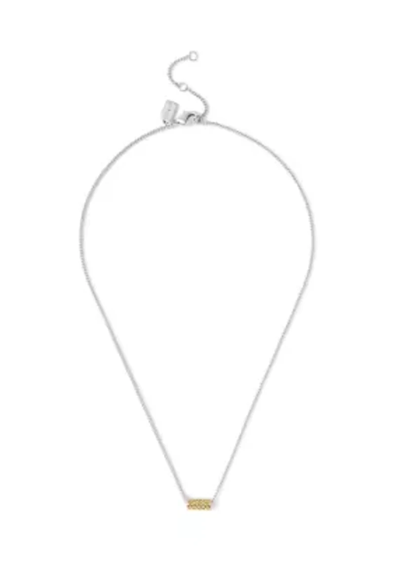 Signature Quilted Tube Pendant Necklace