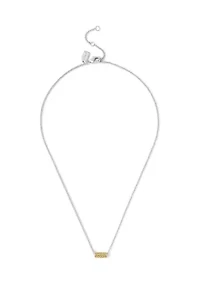 Signature Quilted Tube Pendant Necklace