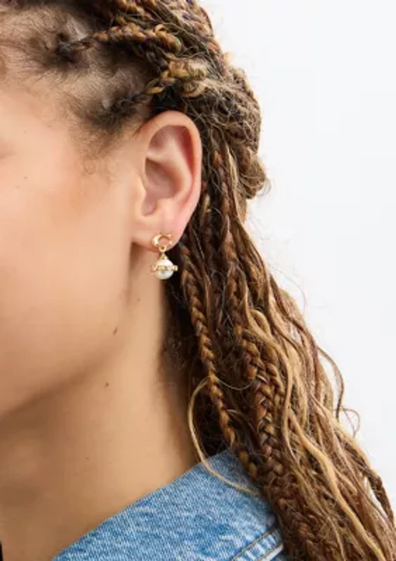 Signature Pearl Orb Drop Earrings