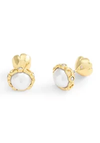 Signature Floral Pearl Orb Jacket Stud Earrings