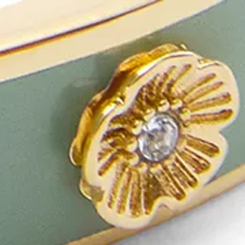 Signature Tea Rose Enamel Bangle Bracelet