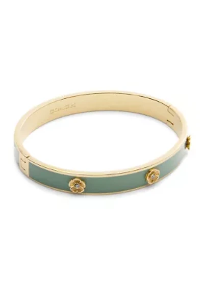 Signature Tea Rose Enamel Bangle Bracelet