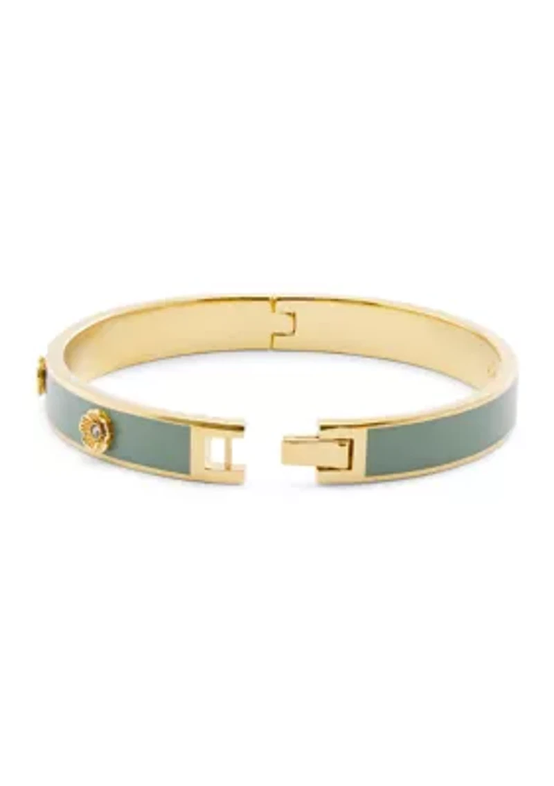 Signature Tea Rose Enamel Bangle Bracelet