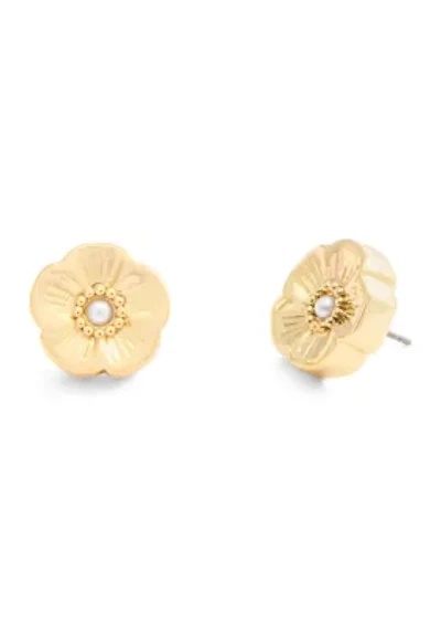 Signature Heritage Tea Rose Stud Earrings