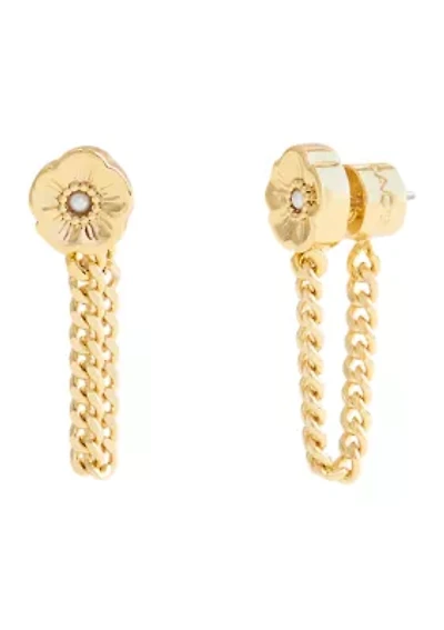 Signature Tea Rose Front Back Earrings