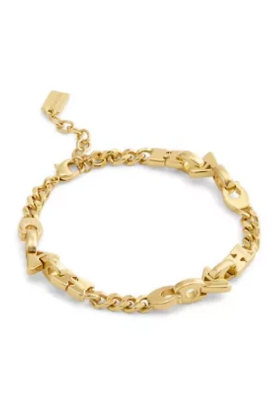 Jumbled Signature Logo Link Bracelet