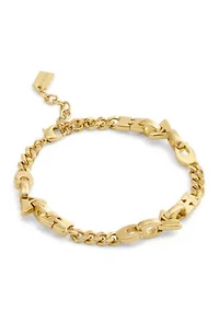 Jumbled Signature Logo Link Bracelet