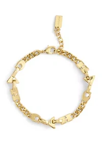 Jumbled Signature Logo Link Bracelet