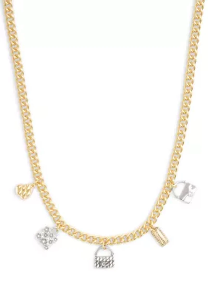 Signature Handbag Charm Bib Necklace
