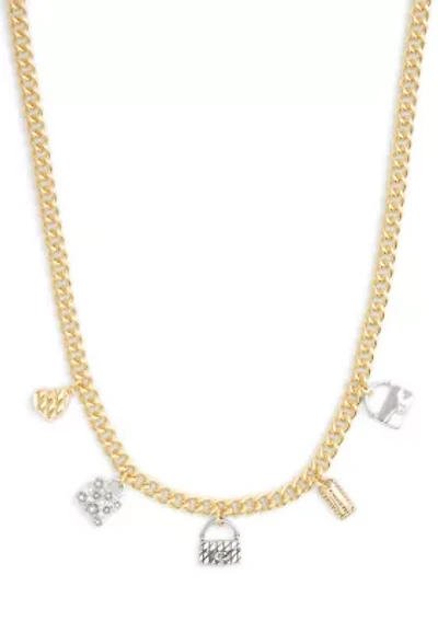 Signature Handbag Charm Bib Necklace