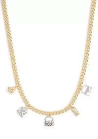 Signature Handbag Charm Bib Necklace