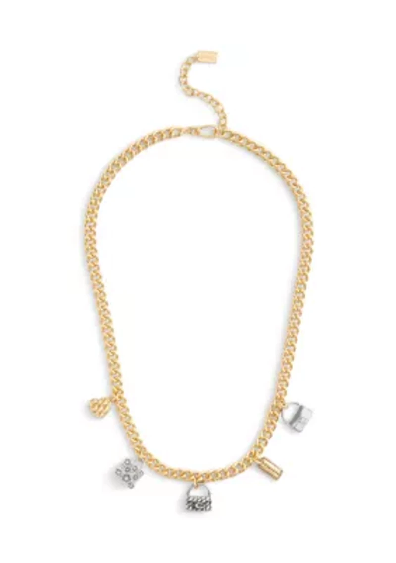 Signature Handbag Charm Bib Necklace