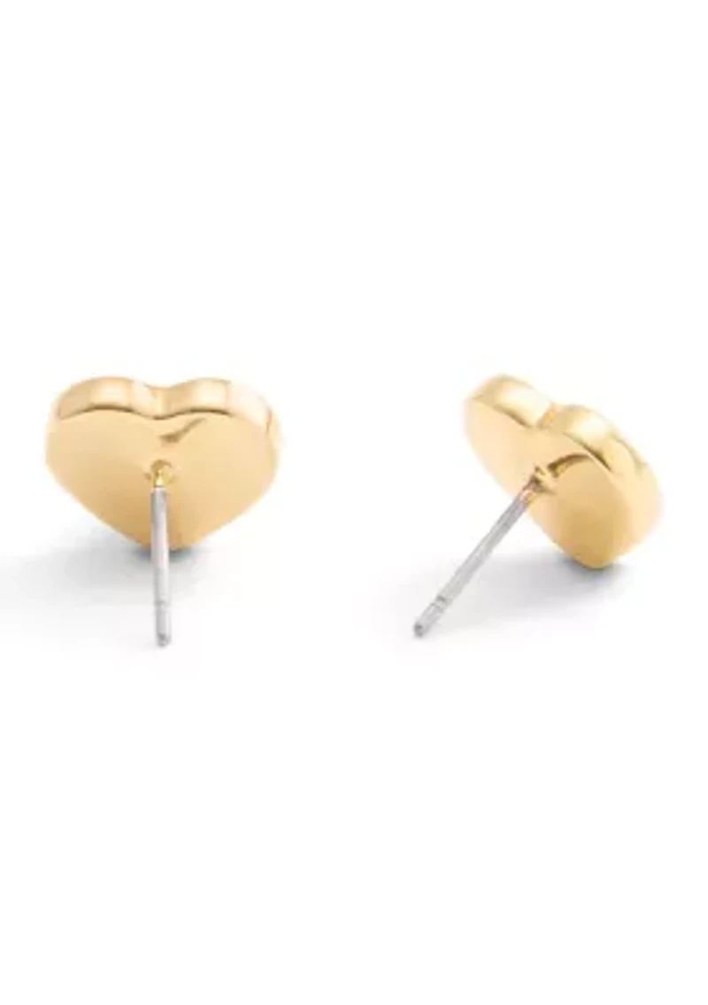 Signature Quilted Heart Bag Stud Earrings