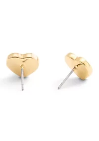 Signature Quilted Heart Bag Stud Earrings