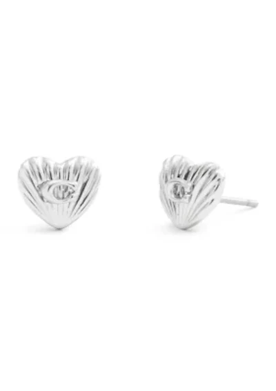 Signature Heritage Heart Stud Earrings
