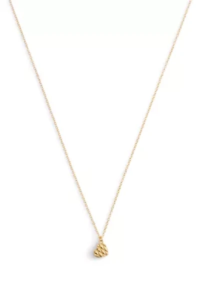 Signature Quilted Heart Pendant Necklace
