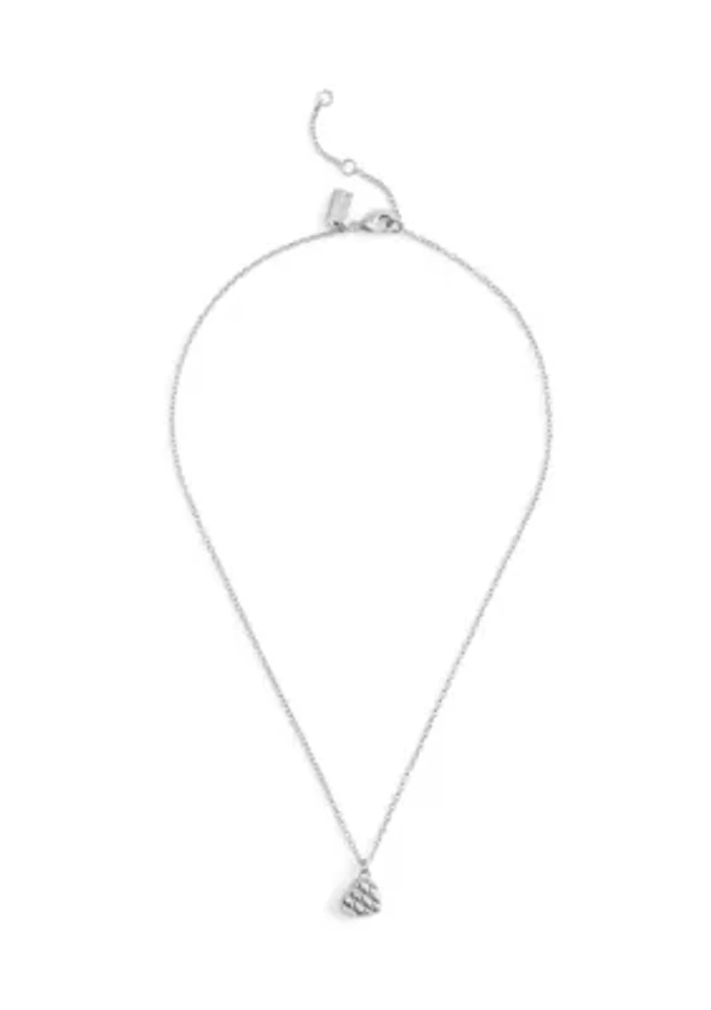 Signature Quilted Heart Pendant Necklace