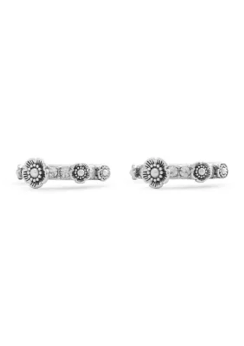 Signature Tea Rose Huggie Earrings