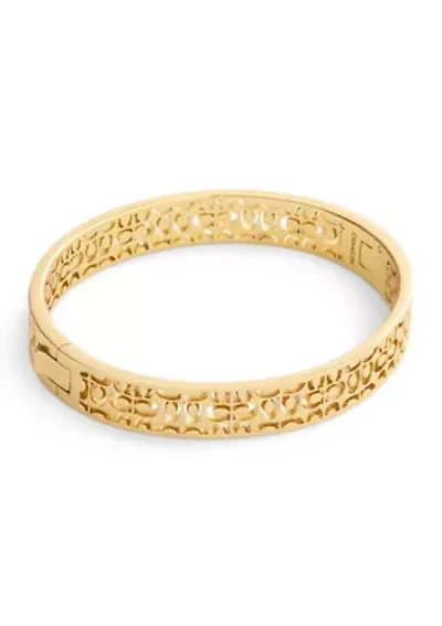 Signature Quilted Cut Out Bangle Bracelet