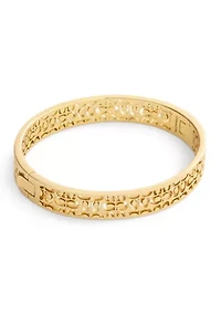 Signature Quilted Cut Out Bangle Bracelet