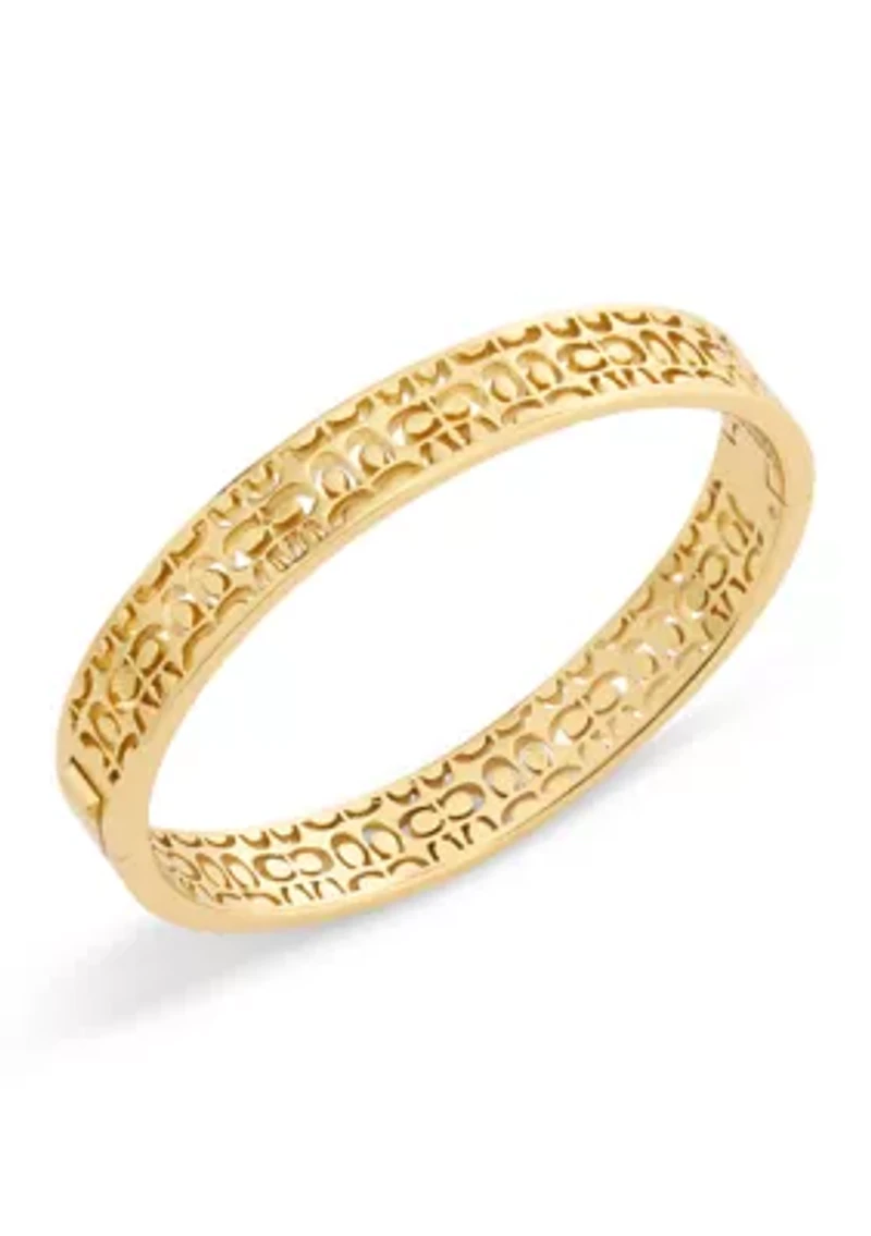 Signature Quilted Cut Out Bangle Bracelet