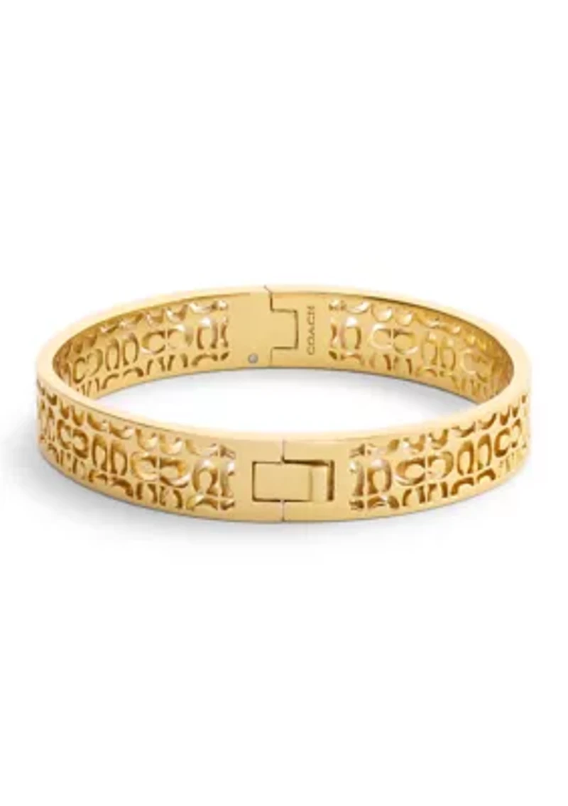 Signature Quilted Cut Out Bangle Bracelet